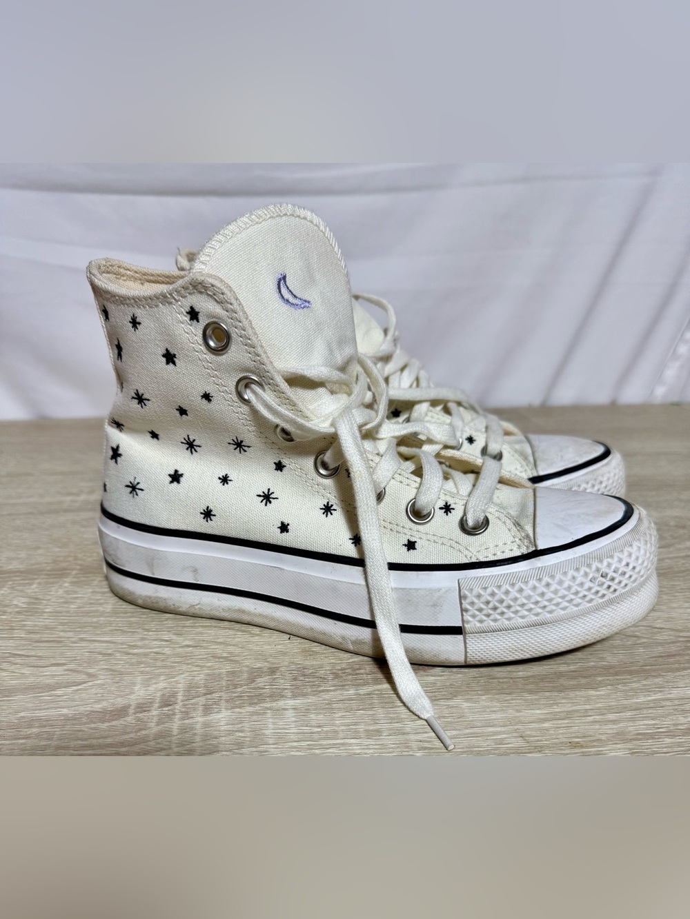 Converse Chuck Taylor AllStar Lift Crystal Energy Egret HighTop Womens Size 5